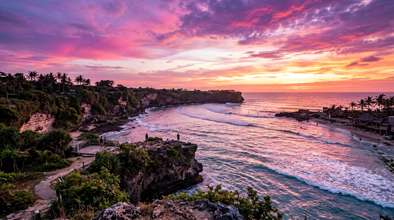 Famous Pink Bali Sunset
